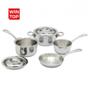 High Quality Mini sauce pot Stainless Steel Factory Sales Metal Triply Stainless Steel Fry Pans Cookware Non Stick Frypan Home