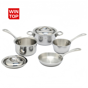 High Quality Mini sauce pot Stainless Steel Factory Sales Metal Triply Stainless Steel Fry Pans Cookware Non Stick Frypan Home