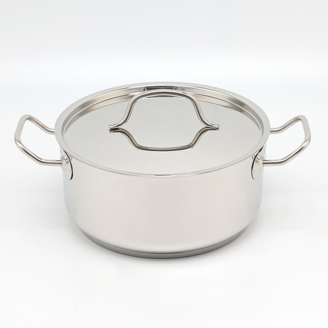 Wholesale 12 Piece 304 Stainless Steel Mirror Polish Pots and Pans Non-Toxic Kitchen Cookware Set with Stainless Steel Lid
