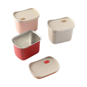 New Design 304 Stainless Steel Fresh-keeping Box Snap-on Student Special Lunch Box Office Worker Portable Partition Lunch Box