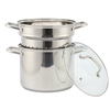 Factory Supply Kitchenware 8 Liter Stainless Steel Pasta Cooker 24cm Pasta Cooker Steamer Multi-Pot
