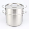 Factory Supply Kitchenware 8 Liter Stainless Steel Pasta Cooker 24cm Pasta Cooker Steamer Multi-Pot