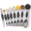 Custom hot selling Magnetic Measuring Spoons Set/Double End Design for Dry And Liquid/kitchen accessories gadget metal set of 8