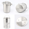 Asparagus Steamer Pot with Mesh Basket-3 Quart Stainless Steel Vegetable Cooker with Stainless Steel Lid