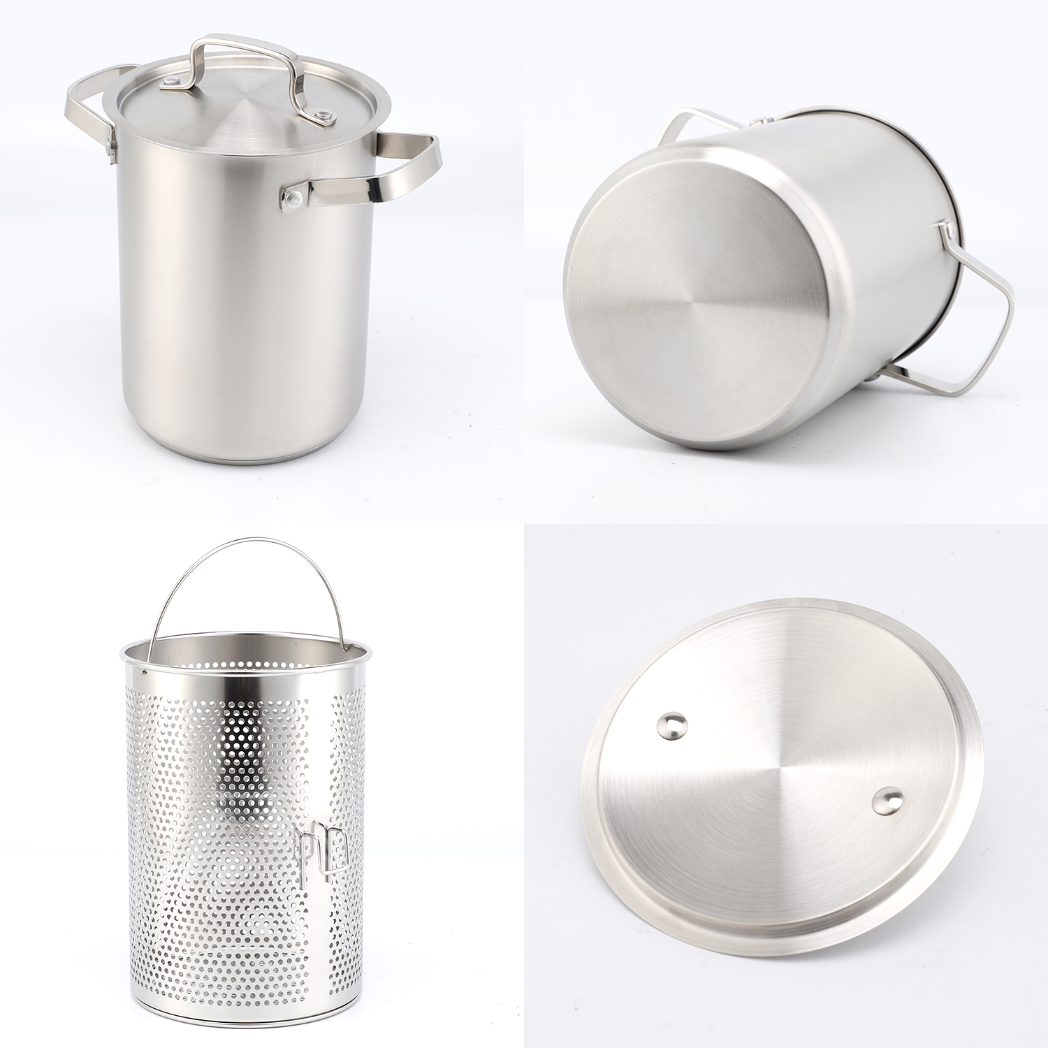 Asparagus Steamer Pot with Mesh Basket-3 Quart Stainless Steel Vegetable Cooker with Stainless Steel Lid