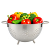 Fruit Vegetable Kitchen Strainer Colanders Set Stainless Steel Drain Wash Storage Drain Basket With Feet