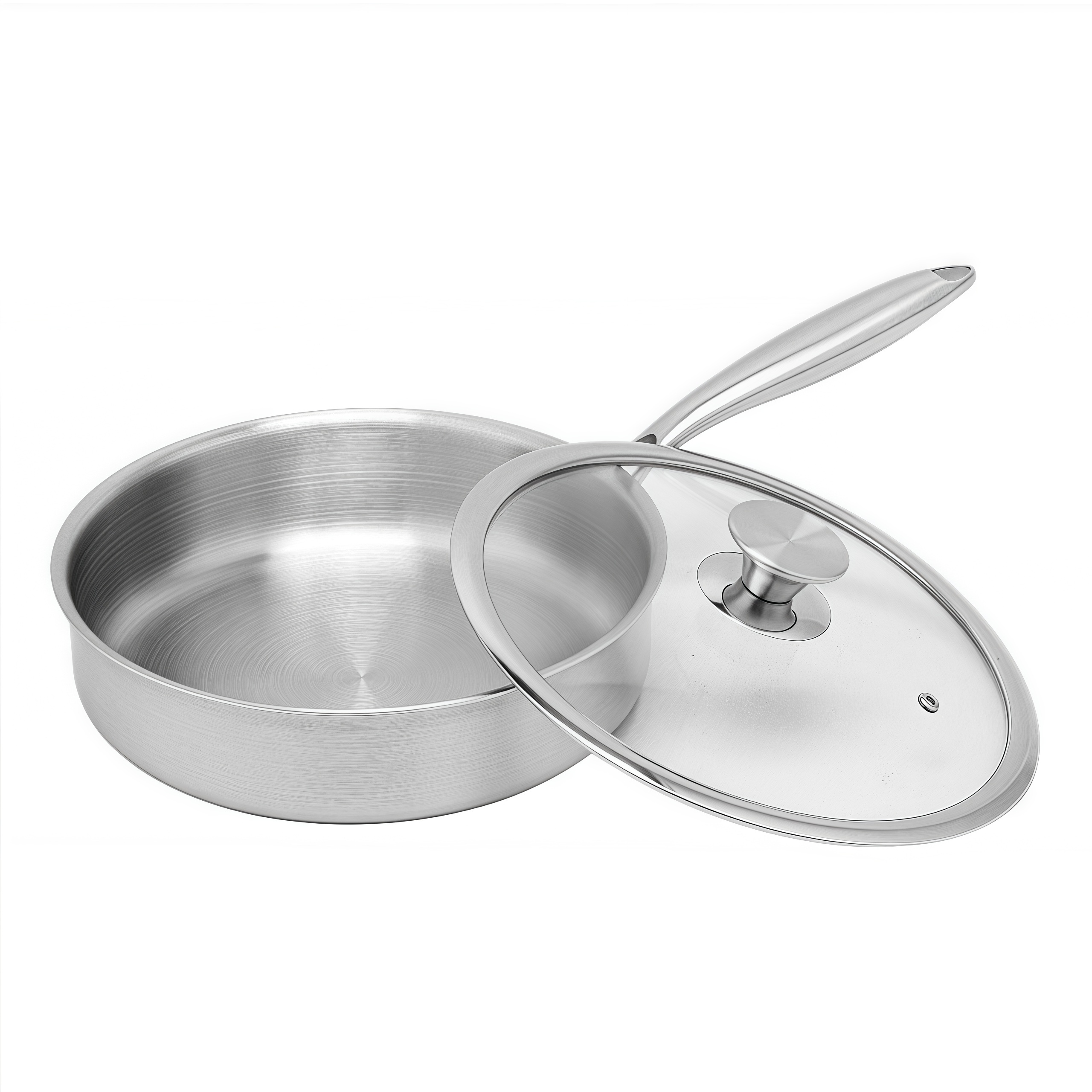 18/10 Triply Stainless Steel Kitchen Induction Stainless Steel Cookware Sets Cooking Pot Set Soup Pot Set 