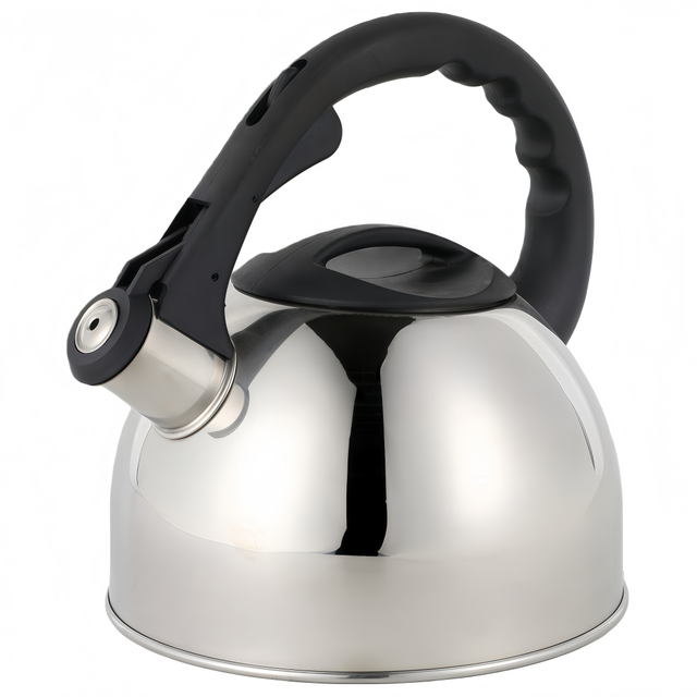 Factory Wholesale 2.5LWhistling Tea Kettle Pot Cool-Touch Handle Stainless Steel Hot Water Teapot for ALL Stovetop