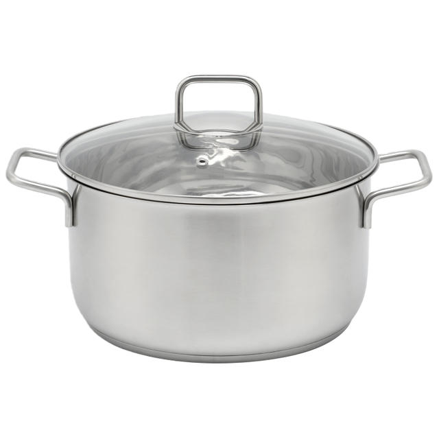 10PCS Stainless Steel Pots and Pans Set with Handle Kitchen Cookware Induction Pots Sets with Glass Lids with All Stovetops