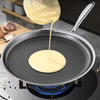 4Pcs Triply Stainless Steel No Coating Non-stick Frying Pan Thickened Gas Induction Cooker Universal Flat Bottom Pot Fried Pan