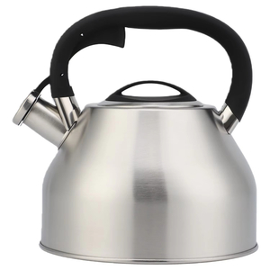 Modern 3L Stainless Steel Whistling Kettle Tea Teapot with Plastic Handle Home Kitchen Induction Stove Top Metal Construction