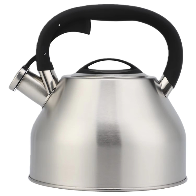 Modern 3L Stainless Steel Whistling Kettle Tea Teapot with Plastic Handle Home Kitchen Induction Stove Top Metal Construction