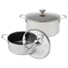 TRIPLY Stainless Steel Soup Pot Set Kitchen Non-stick Stew Pot with Handle and Lid
