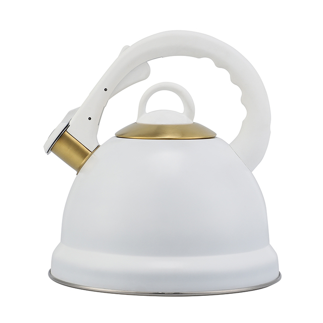 Factory Wholesale 3L Whistling Tea Kettle Tea Pot Customized Color Stainless Steel Hot Water for ALL Stovetop with Wood Handle