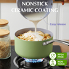 6 PCS Customizable Ceramic Non Stick Saucepans and Pots Set Induction Cast Aluminum Ceramic Cookware Set Pots and Pans Set