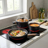 8 PCS Factory Customizable Ceramic Non Stick Pans and Pots Set Induction Forged Aluminum Cookware Set PFOA & PFOS FREE