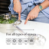 Hot Sale Cooking Pot Heavy Weight 5-ply Base Stainless Steel Casserole Soup Pot Stock Pots Saucepan with Stainless Steel Handle
