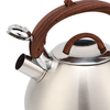 3.0L Stove Top Stainless Steel Tea Pot New Food Grade Polished Custom Top Seller Whistling Tea Kettle With Wood Handle