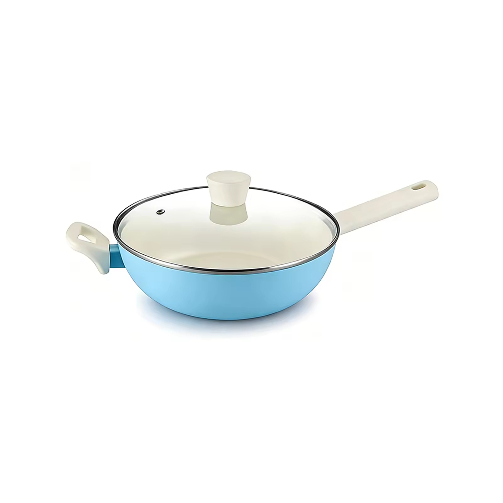 Factory Customizable Aluminum Ceramic Non Stick Frying Pan Omelet Pans Stone Cookware Chef's Pan PFOA Free Induction Compatible