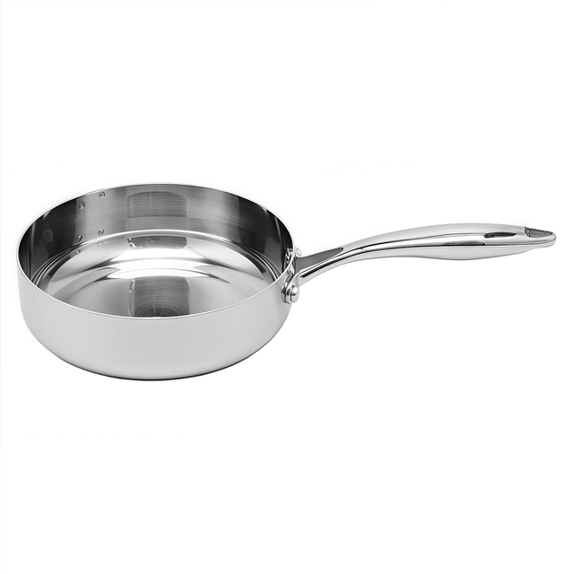 Hybrid TriPly Stainless Steel Nonstick Wok With Handle No Coating Nonstick Cookware Support ODM/OEM Non Toxic NO PFAS PFAS