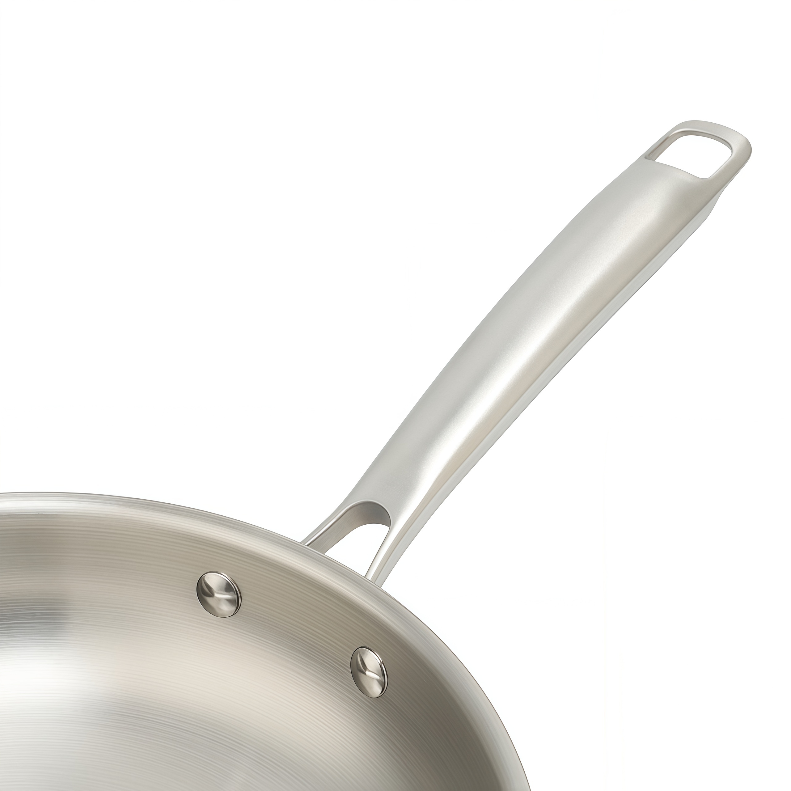 Hot Sale Wholesale 3 Layer Tri-ply Stainless Steel Pan 20/24/26/28cm 8inch/10inch/12inch Non-Coating Cookware Frying Pan