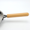 Factory Customized Food Grade Triply Cooking Pan Steel Stainless Non-coating Frying Pan for Pouring Spout Skillet Omlet with Wood Handle Lid