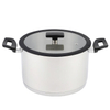 Wholesale Custom 9 Piece Nylon Black Handle Stainless Steel Impact Bonded Bottom Pots And Pans Non-Toxic Kitchen Cookware Set