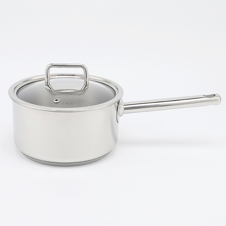 Wholesale Custom 8 Piece Stainless Steel Impact Bonded Bottom Pots And Pans Non-Toxic Kitchen Cookware Set