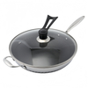 Hybrid TriPly Stainless Steel Nonstick Wok With Handle No Coating Nonstick Cookware Support ODM/OEM Non Toxic NO PFAS PFAS