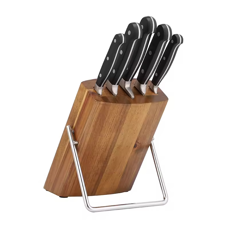 2025 High Quality Stainless Steel Chef Bread Carving Utility Paring Kitchen Knives Handmade Kitchen Knife Sets with Block