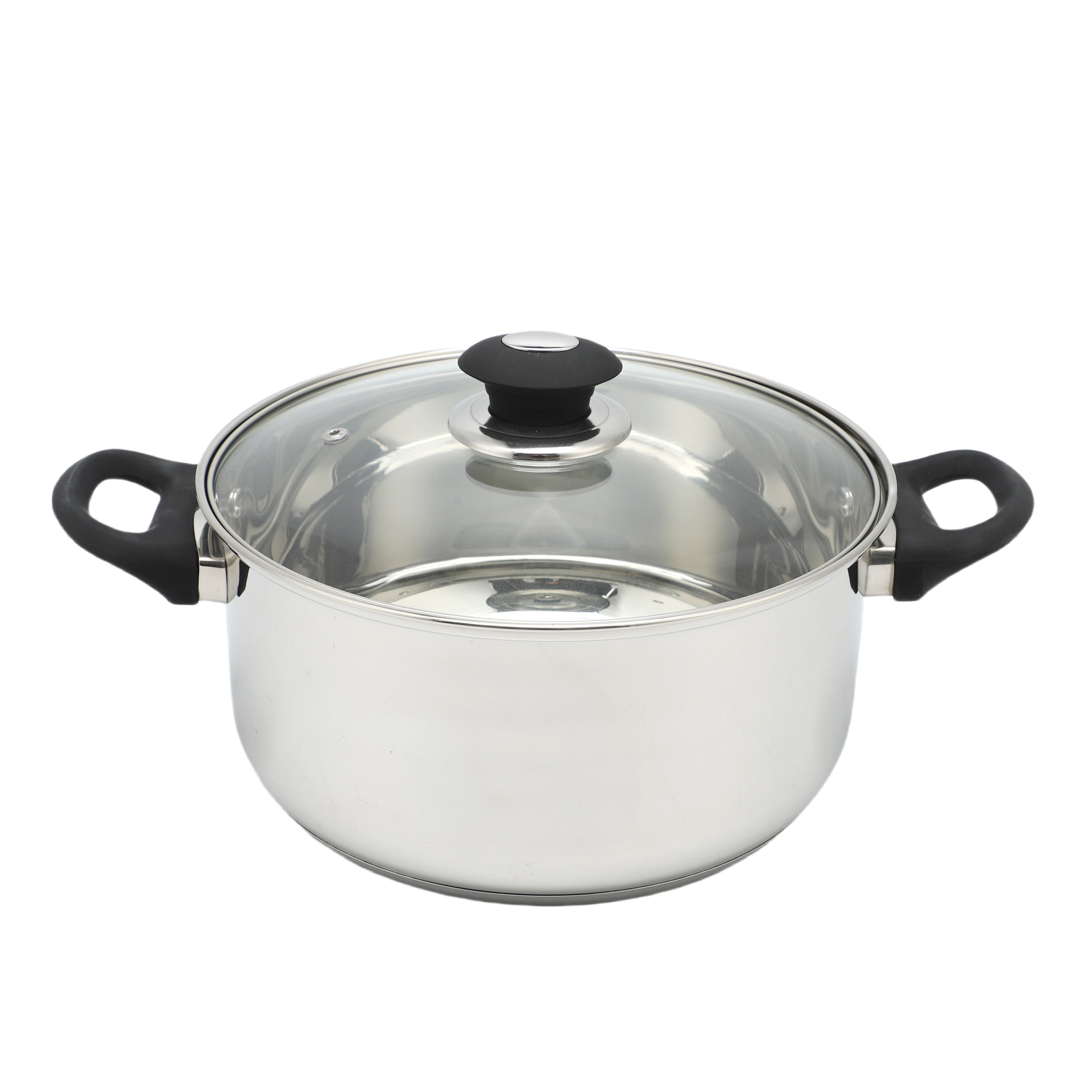 Factory Direct Sales Multi-purpose 3 Layers Steam Pot Stainless Steel Steam Cooker with Steamer Basket and Tempered Glass Lid