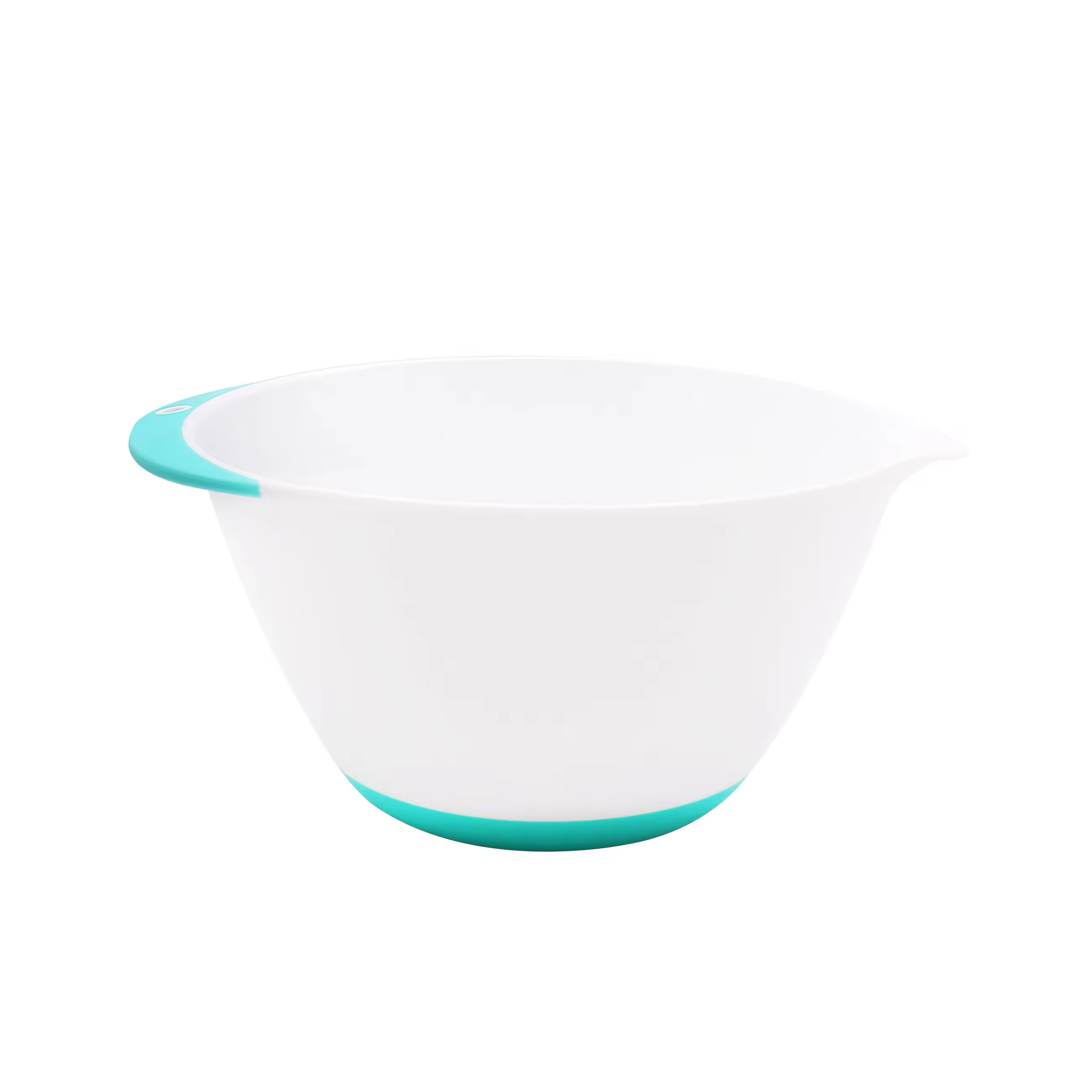 3pcs Plastic Mixing Bowl Set/ Salad Bowls With Soft Handles Easy Pour Spout and Non-Skid Bottom