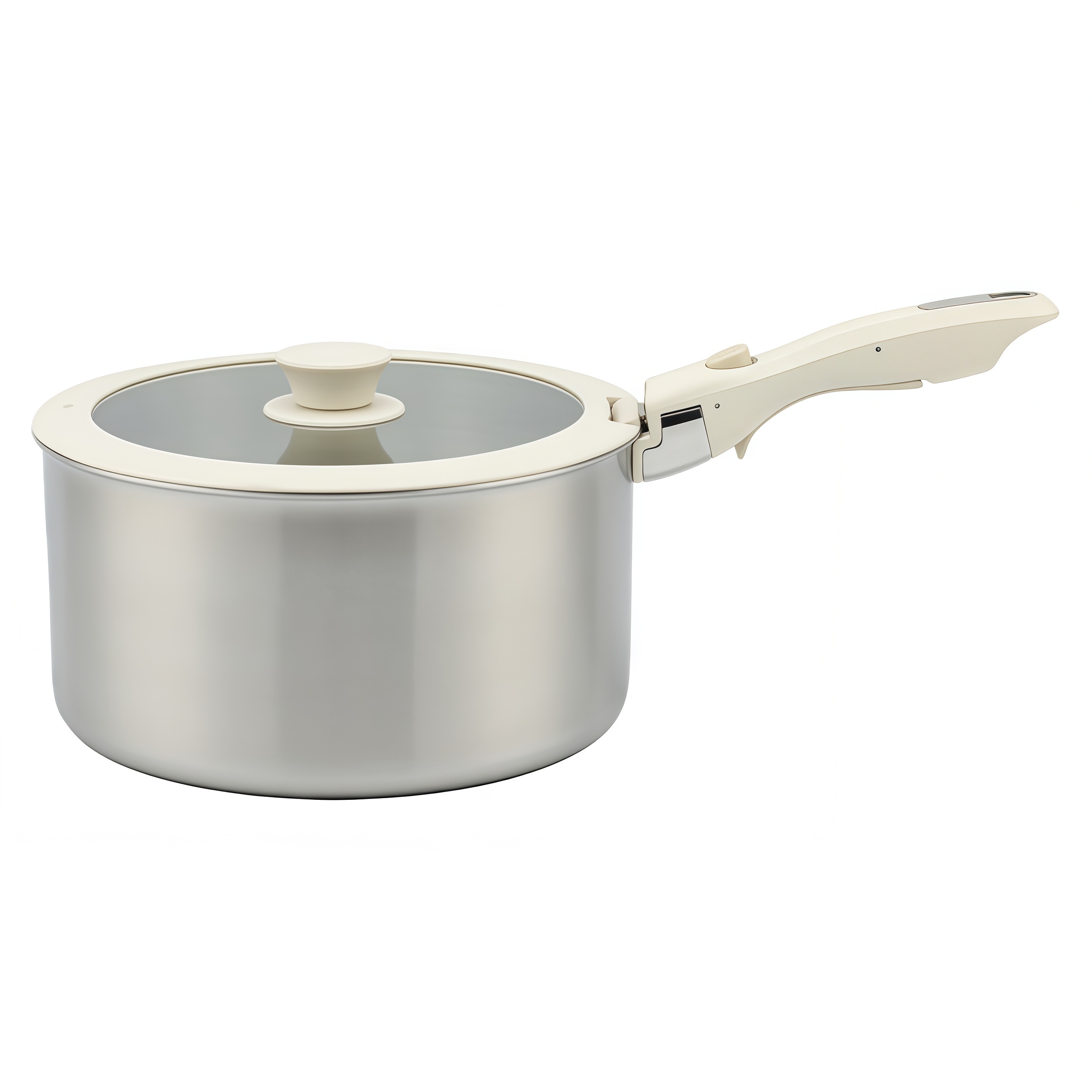 Hot Sale Custom High Quality Tri-Ply Kitchenware Stackable 13 Piece Removable Handle Cookware Set with Glass Lids