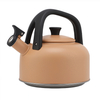  3L Stainless Steel Tea Kettle Round Whistling Stovetop Pot Food Grade Metal Teapot for Stove Top