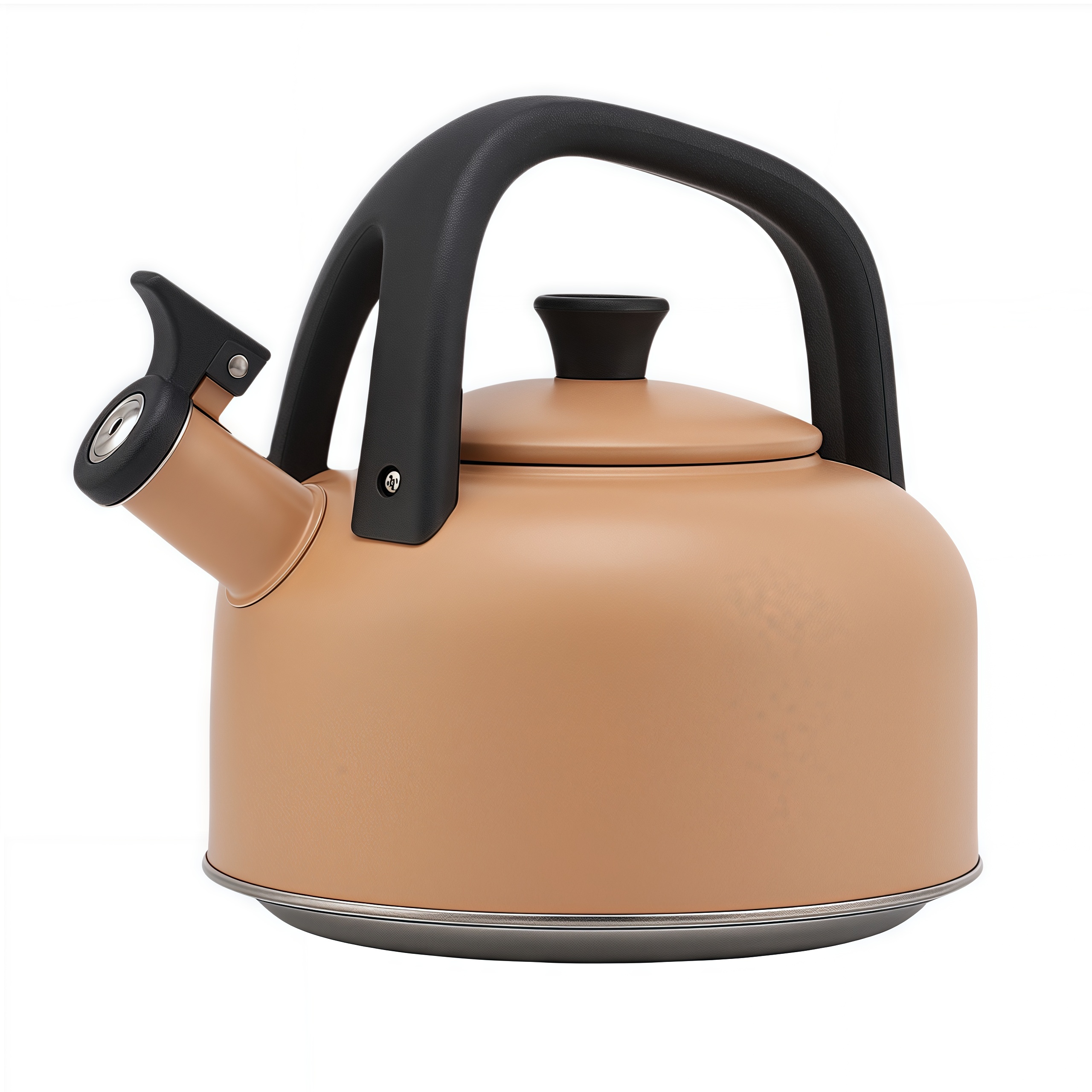  3L Stainless Steel Tea Kettle Round Whistling Stovetop Pot Food Grade Metal Teapot for Stove Top