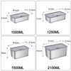 Design 304 Stainless Steel Fresh-keeping Lunch Box Glass Cover Leak-proof Heating Food Grade Microwave Sealed Box