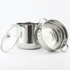 Factory Custom Kitchen Stainless Steel Soup Steamer Pot Set With Glass Lid Stainless Steel Cooking Pot Set Cookware Sets