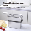 Design 304 Stainless Steel Fresh-keeping Lunch Box Stainless Steel Cover Leak-proof Heating Food Grade Microwave Sealed Box