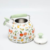 2.5L Stainless Steel Whistling Kettle Modern Home Kitchen Induction Stove Top Tea Pot Water Teapot with Print Design