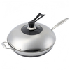 Hybrid TriPly Stainless Steel Nonstick Wok With Handle No Coating Nonstick Cookware Support ODM/OEM Non Toxic NO PFAS PFAS