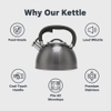 Factory Wholesale 2.8-3LWhistling Tea Kettle Tea Pot Customized Color Stainless Steel Hot Water Teapot for ALL Stovetop