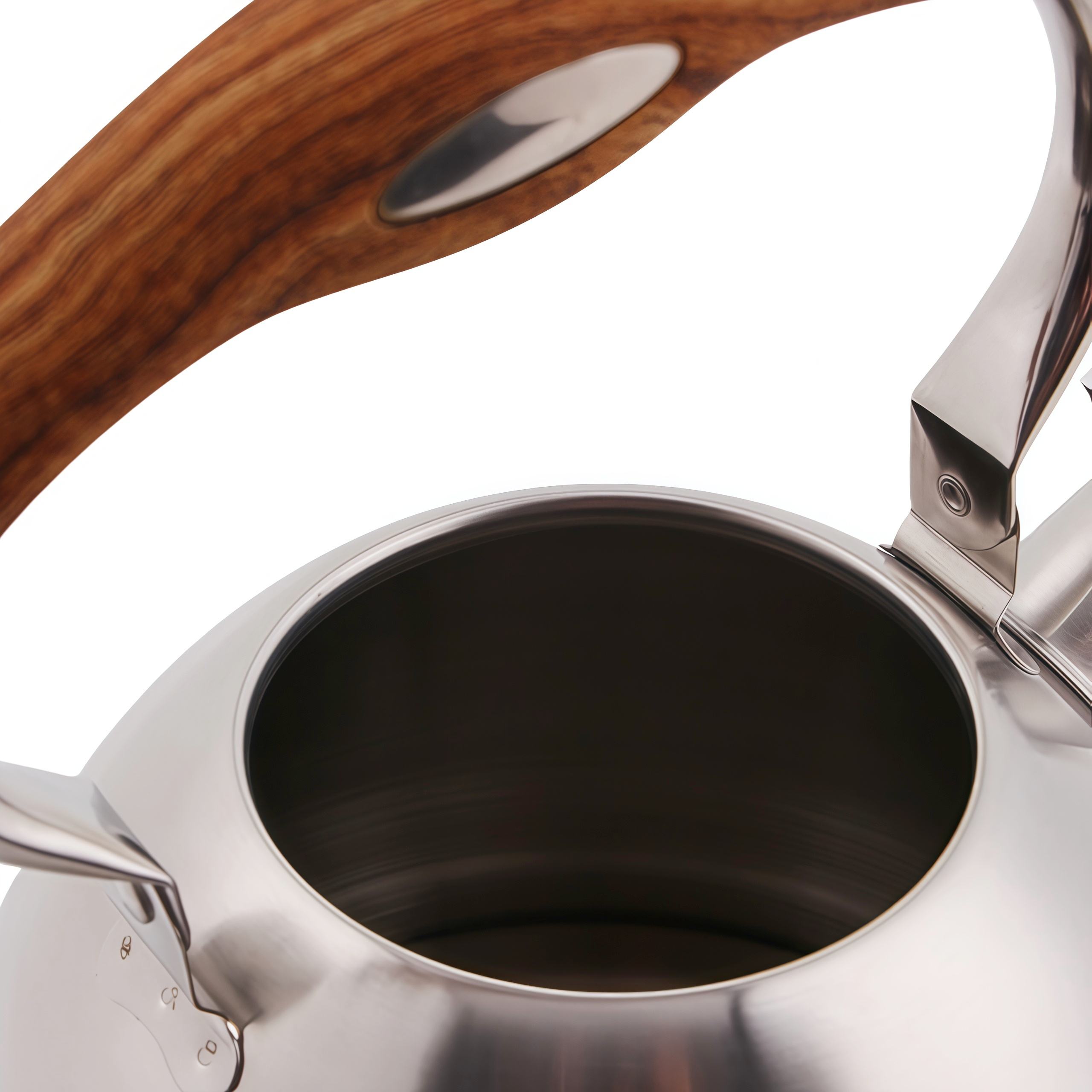 Factory Wholesale 3.0L Whistling Tea Kettle Pot Wood-Pattern Cool-Touch Handle Stainless Steel Hot Water Teapot for ALL Stovetop