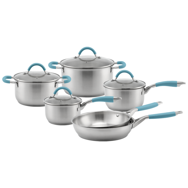 Factory New Arrival Stainless Steel Cookware Set with Handle Cooking Pots Brazed Bottom Cookware Set Casserole Soup & Stock Pots With Lids