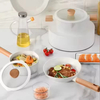 8 PCS Factory Customizable Ceramic NonStick Pan and Pots Set Induction Forged Aluminum Cookware Set PFOA & PFOS FREE Wood Handle