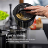 Hot Sale Strainer Lid Cooking Pot Heavy Weight 5 Layer Base Stainless Steel Casserole Soup Pot Stock Pots with Silicone Handle