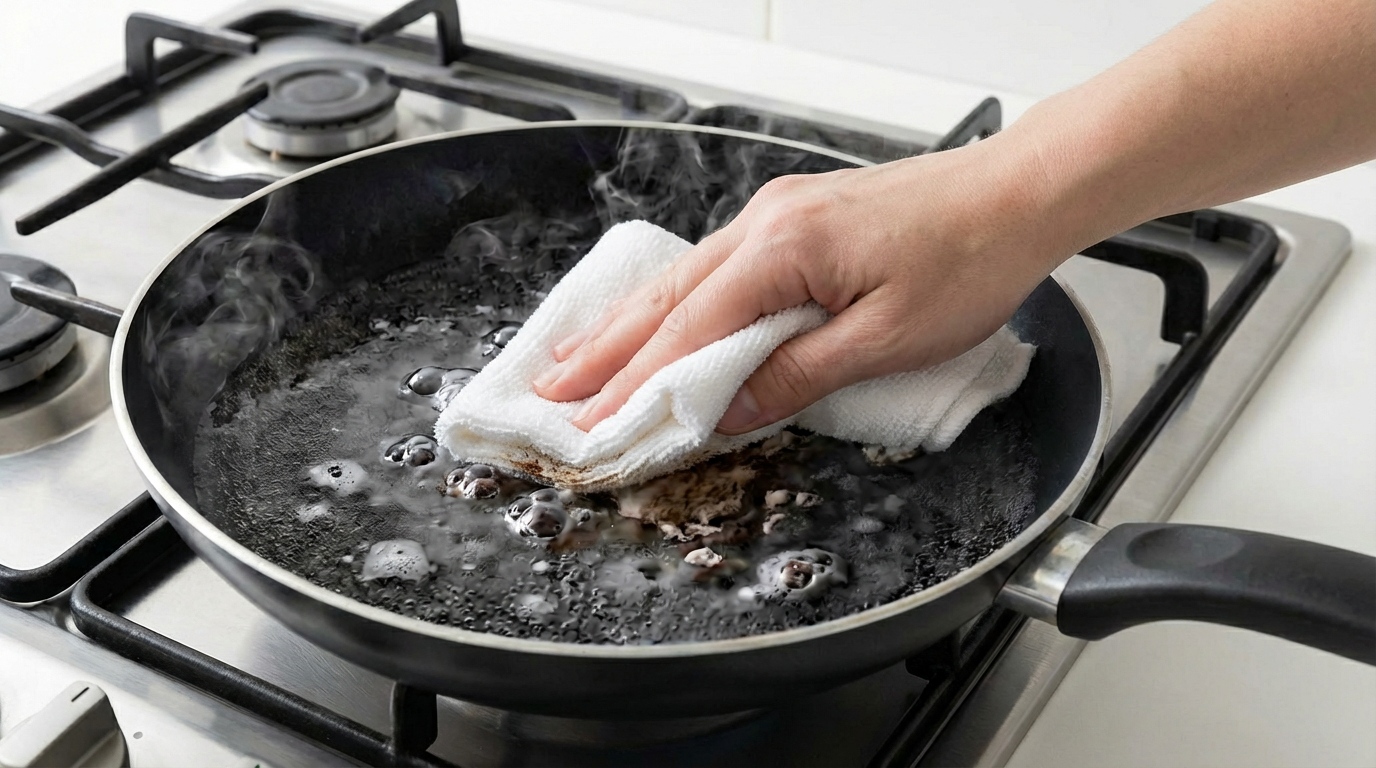 Clean the nonstick pan