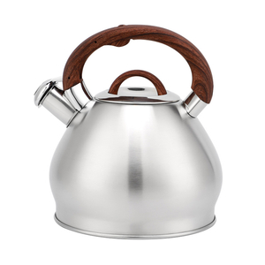 3.0L Stove Top Stainless Steel Tea Pot New Food Grade Polished Custom Top Seller Whistling Tea Kettle With Wood Handle