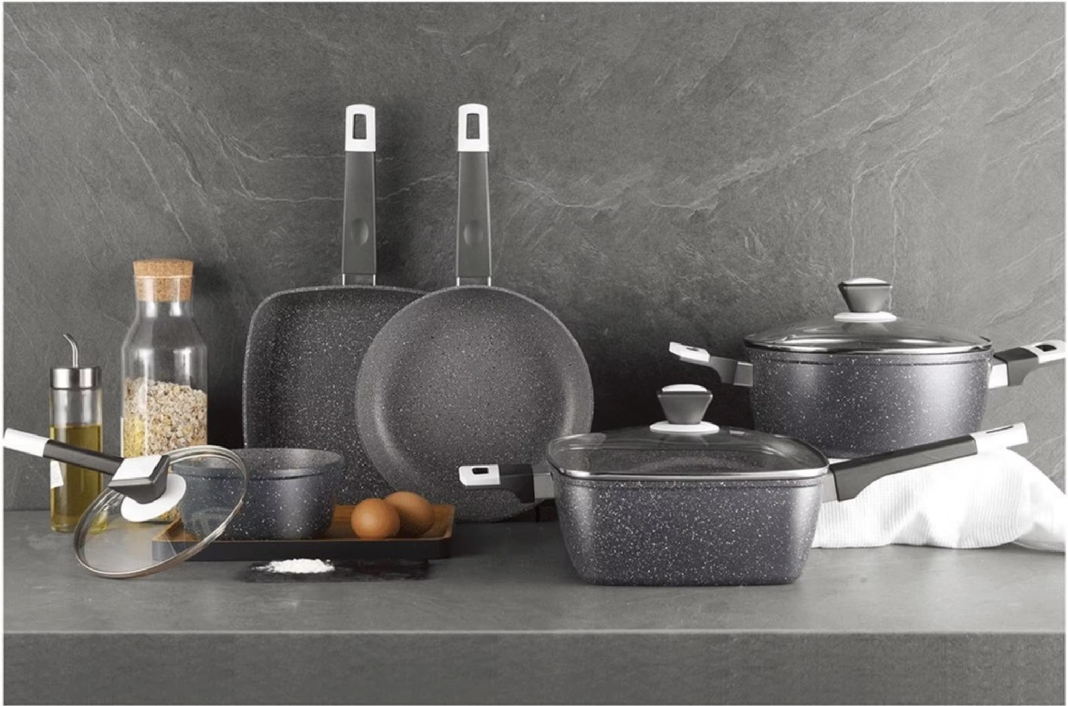 Factory Home Kitchen Recycled Heavy Gauge Aluminum Nonstick Fryingpan Egg Pan Cookware Chef's Pan.PFOA Free.Induction Compatible