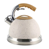 Factory Wholesale 3L Whistling Tea Kettle Tea Pot Customized Color Stainless Steel Hot Water for ALL Stovetop with Wood Handle