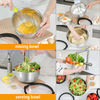 Staninless Steel Mixing Bowl With Transparent Lid Set of 3